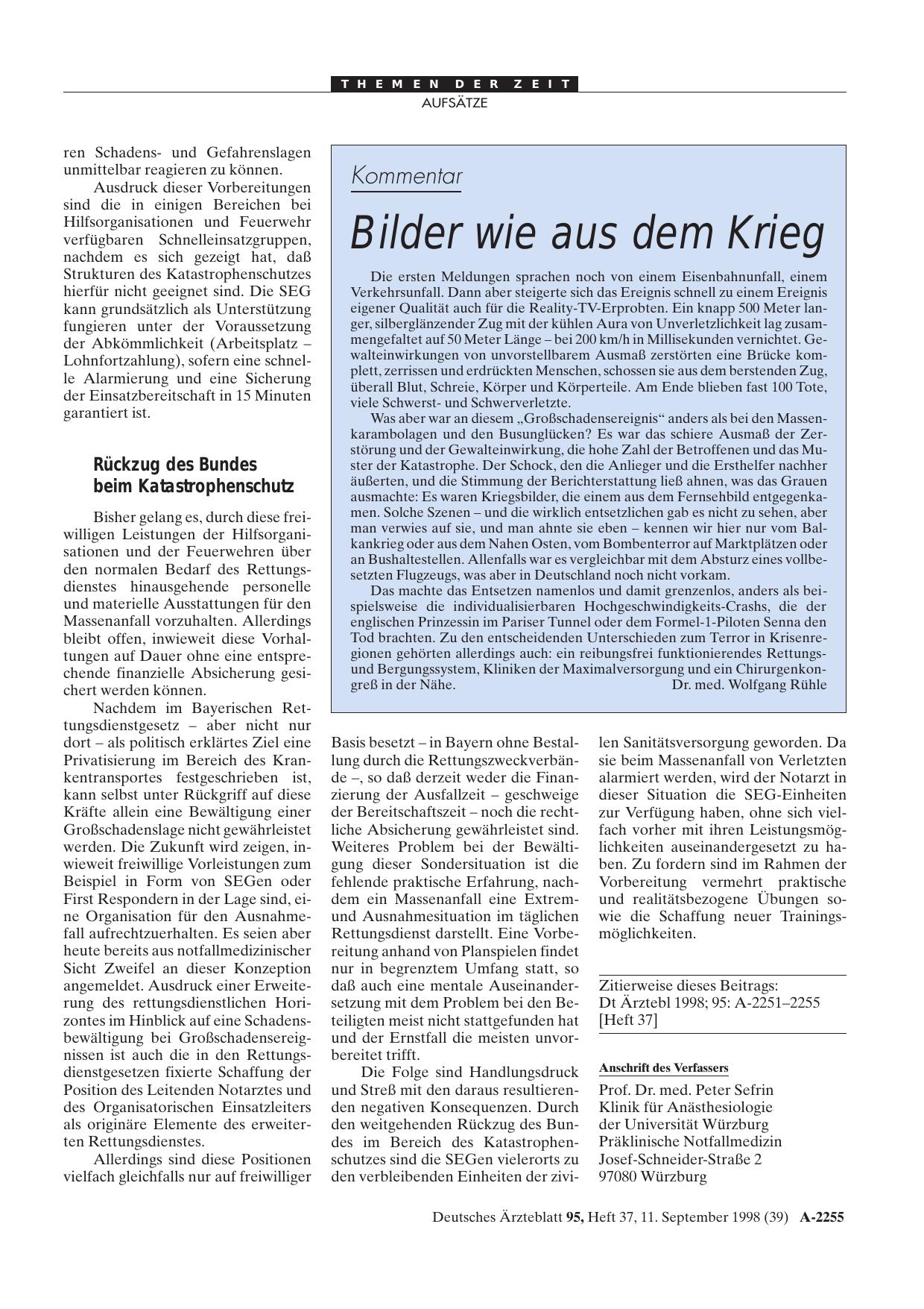 Vorschauseite 1: Bilder wie aus dem Krieg