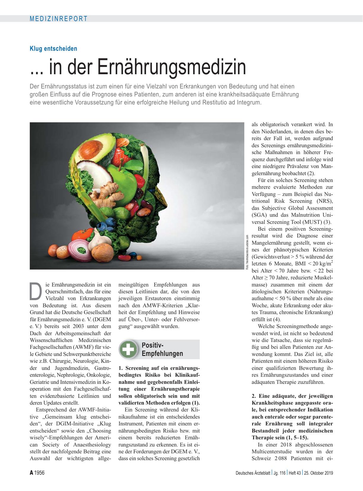 Vorschauseite 1: Klug entscheiden: ... in der Ernährungsmedizin