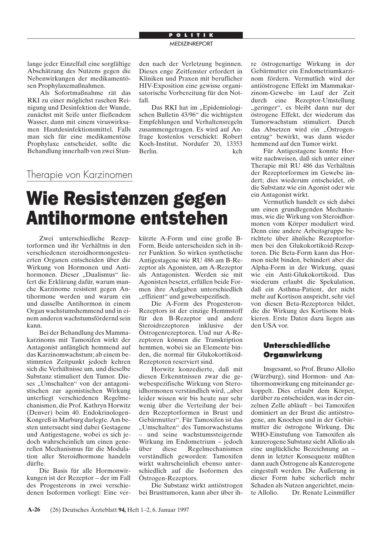 Vorschauseite 1: Therapie von Karzinomen: Wie Resistenzen gegen Antihormone entstehen