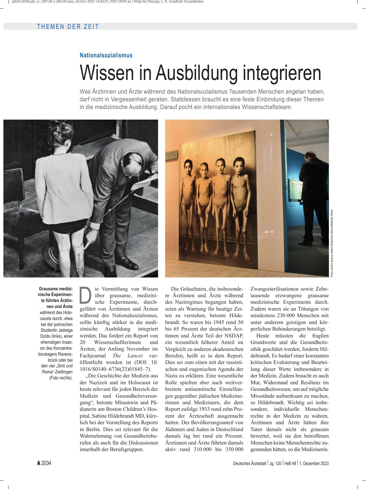 Vorschauseite 1: Nationalsozialismus: Wissen in Ausbildung integrieren