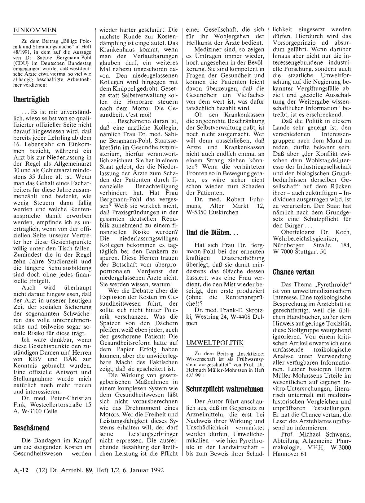 Vorschauseite 1: UMWELTPOLITIK: Chance vertan