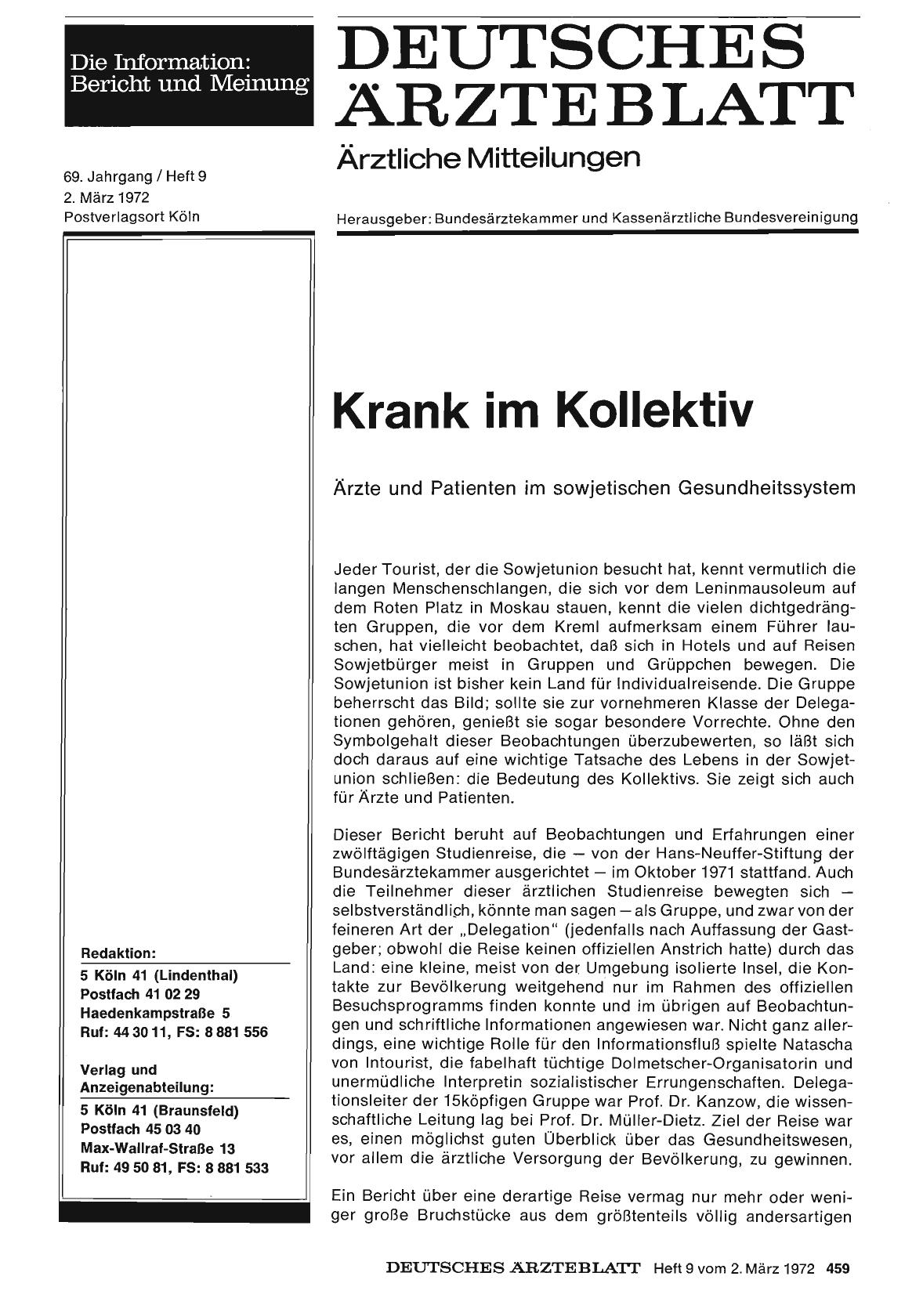 Vorschauseite 1: Krank im Kollektiv