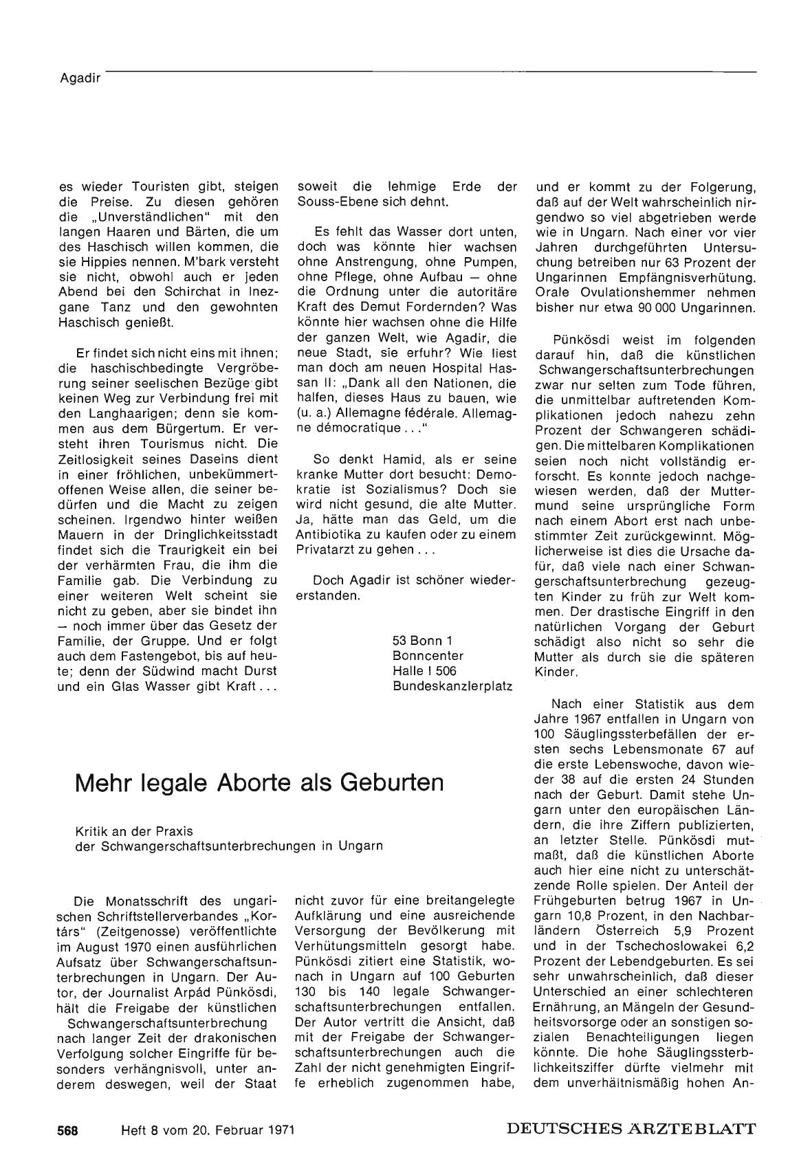 Vorschauseite 1: Mehr legale Aborte als Geburten