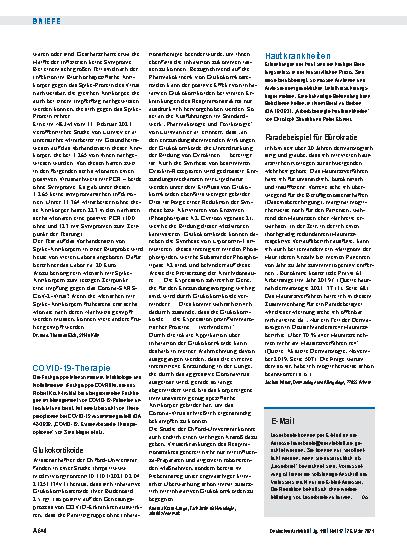 Vorschauseite 1: COVID-19-Therapie: Glukokortikoide