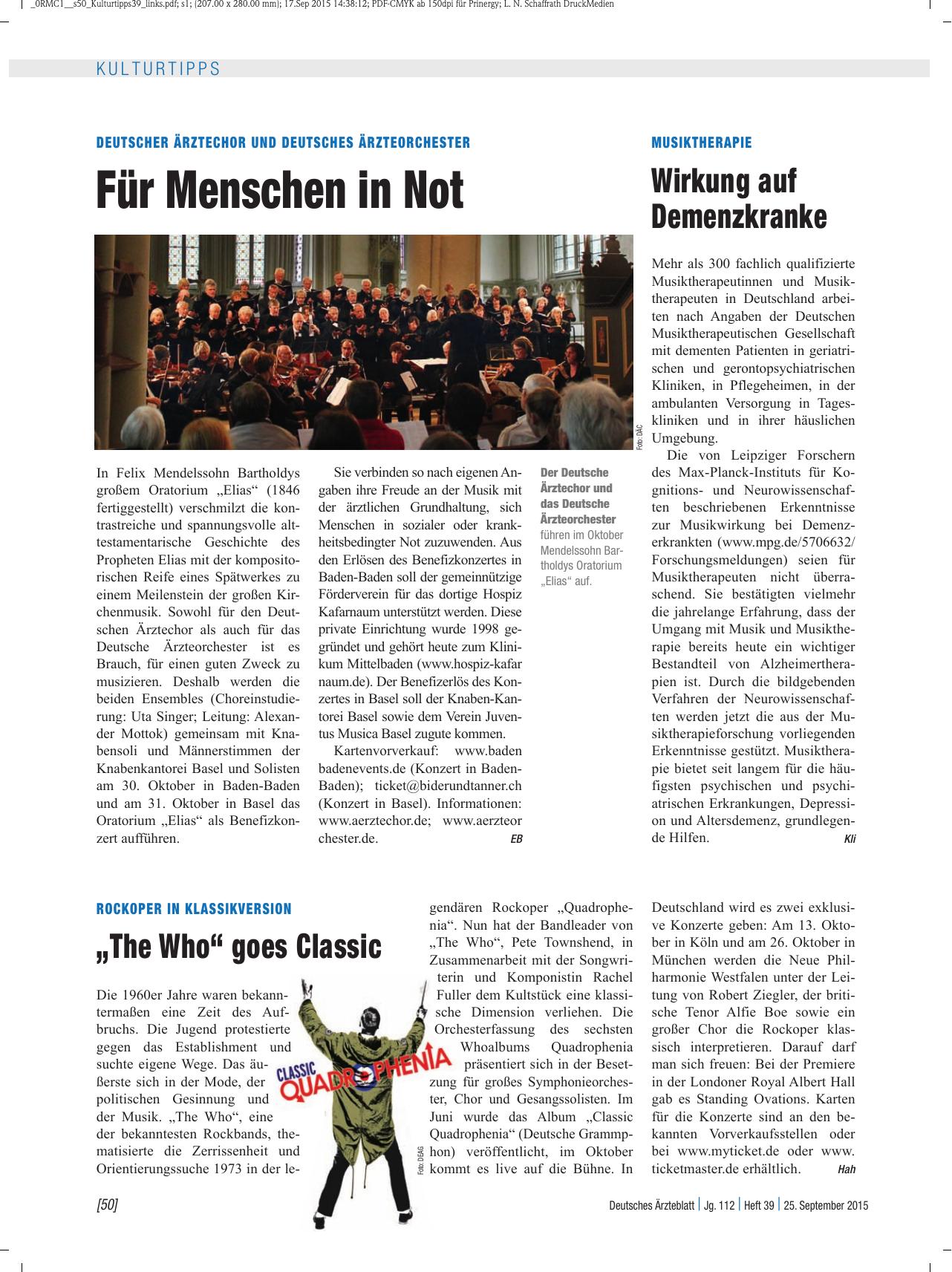 Vorschauseite 1: Rockoper in Klassikversion: „The Who“ goes Classic