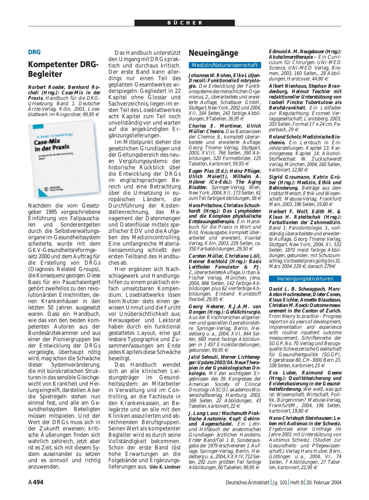 Vorschauseite 1: Case-Mix in der Praxis