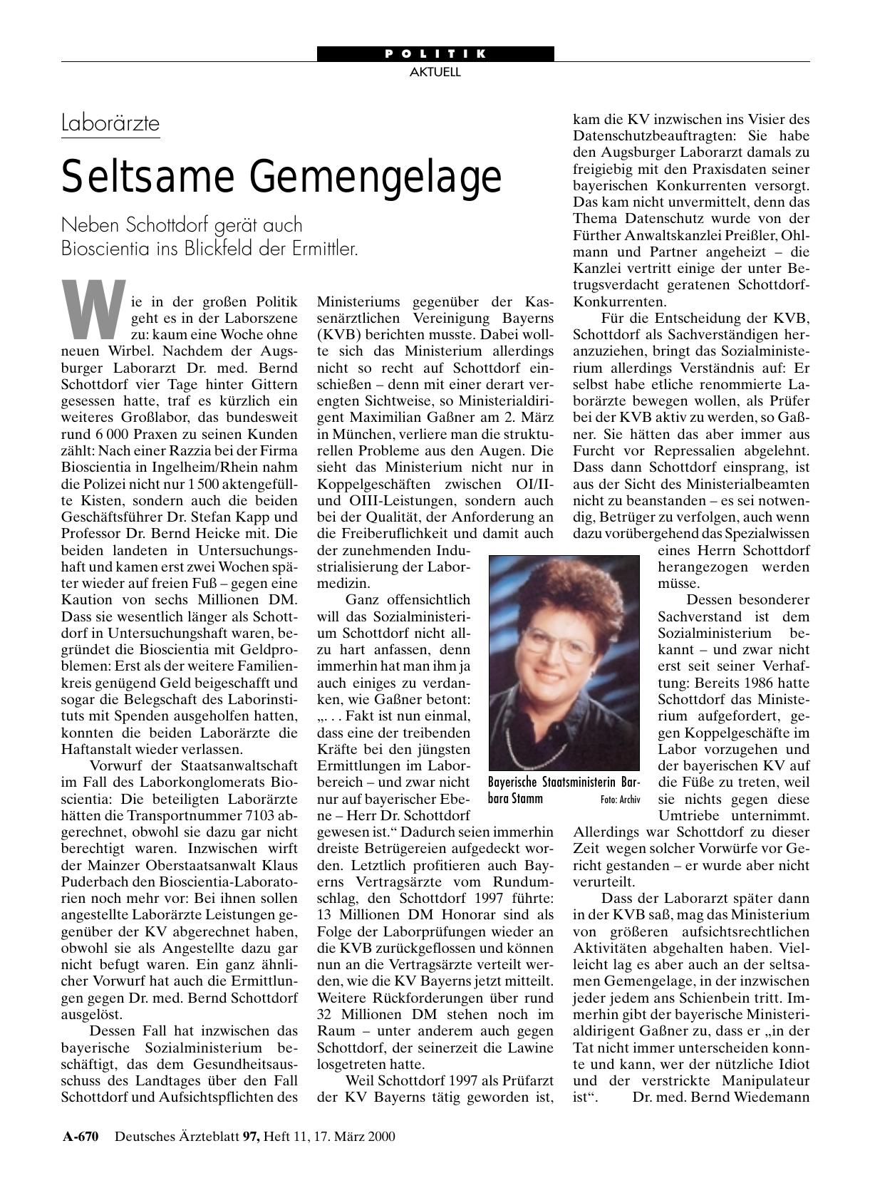 Vorschauseite 1: Laborärzte: Seltsame Gemengelage