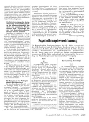 Vorschauseite 1: Psychotherapievereinbarung
