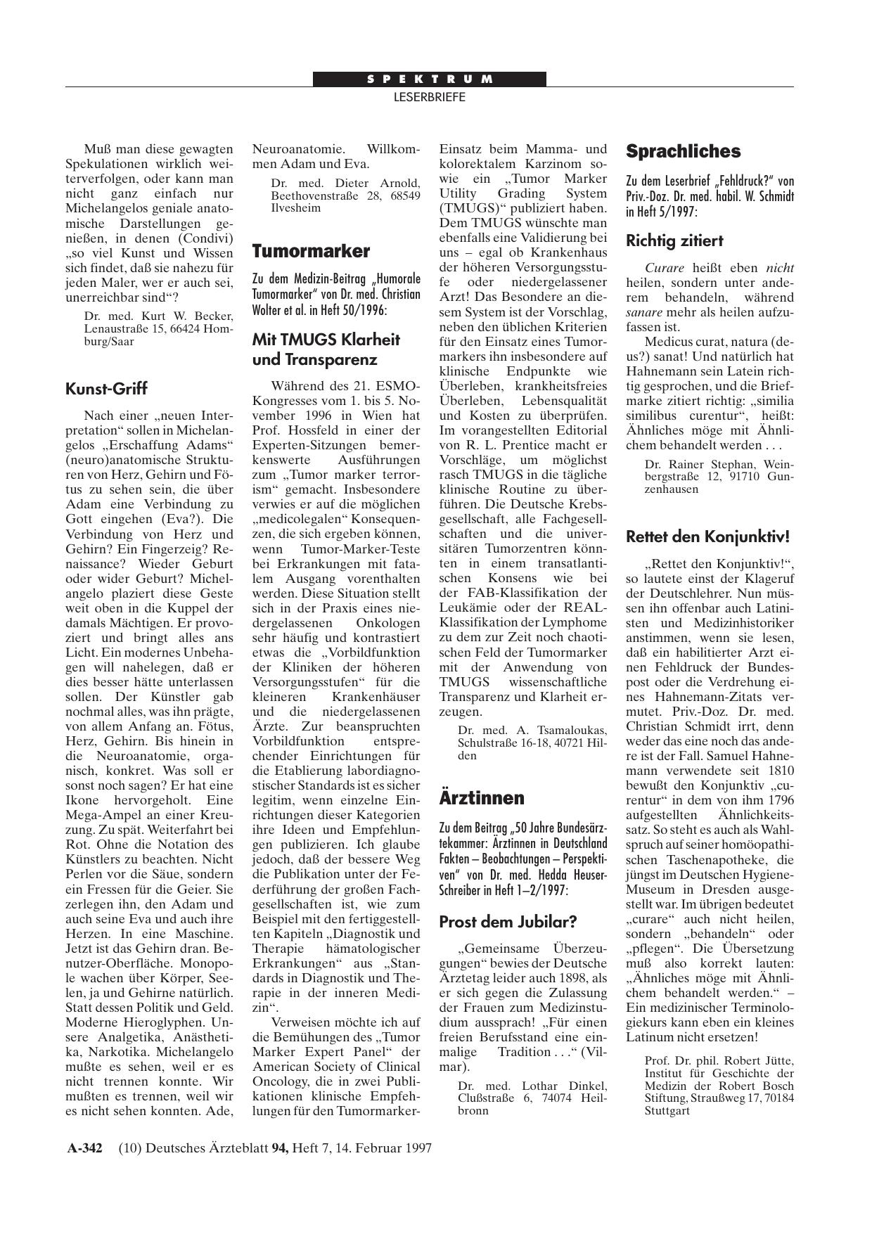 Vorschauseite 1: Ärztinnen: Prost dem Jubilar?