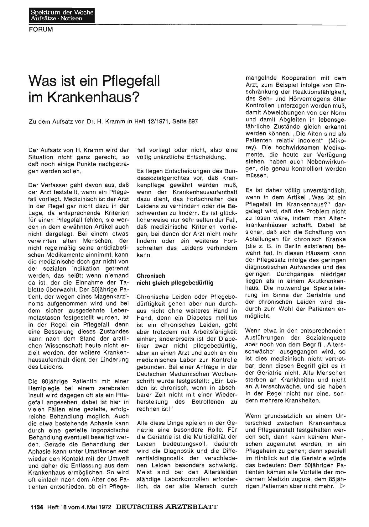 Vorschauseite 1: Was ist ein Pflegefall im Krankenhaus?