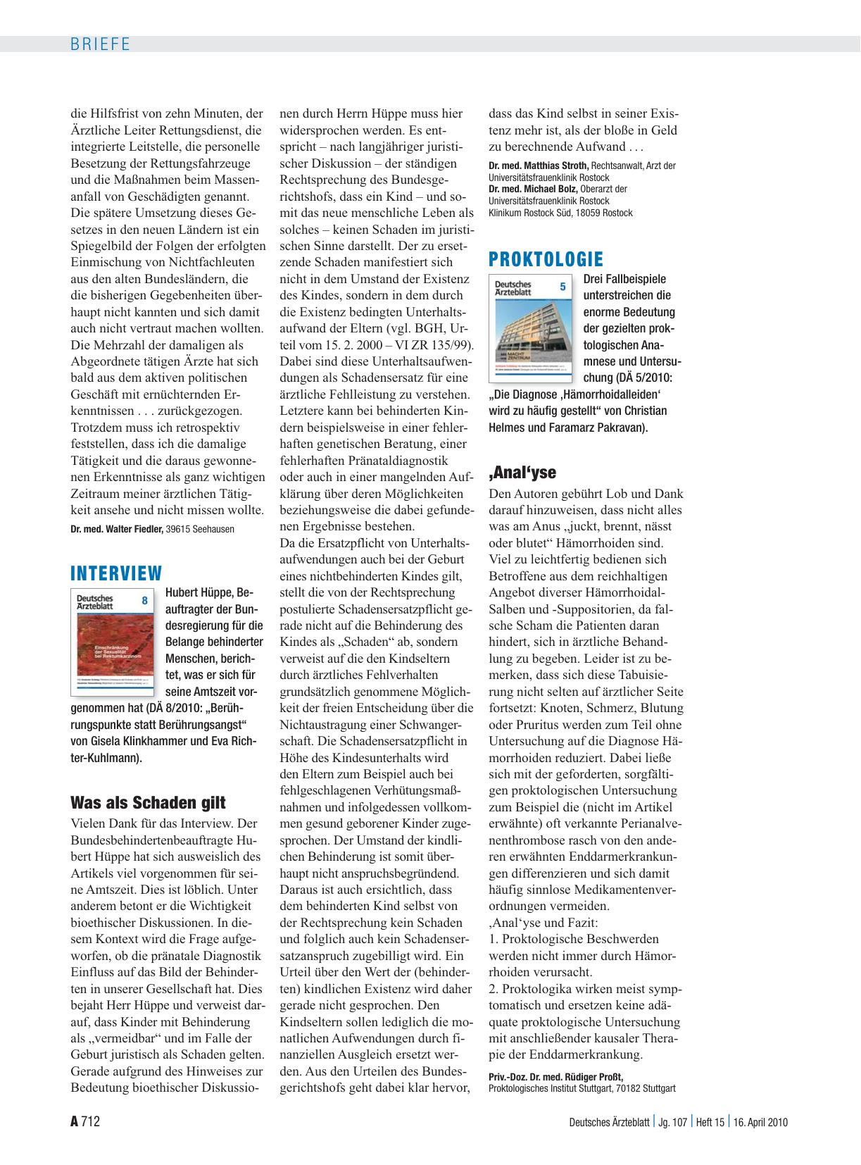 Vorschauseite 1: Proktologie: ,Anal‘yse