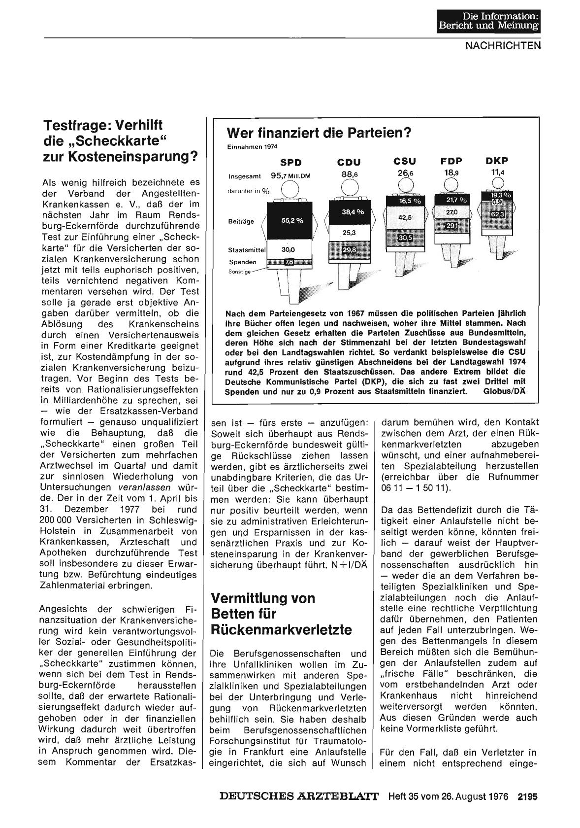 Vorschauseite 1: Testfrage: Verhilft die „Scheckkarte“ zur Kosteneinsparung?