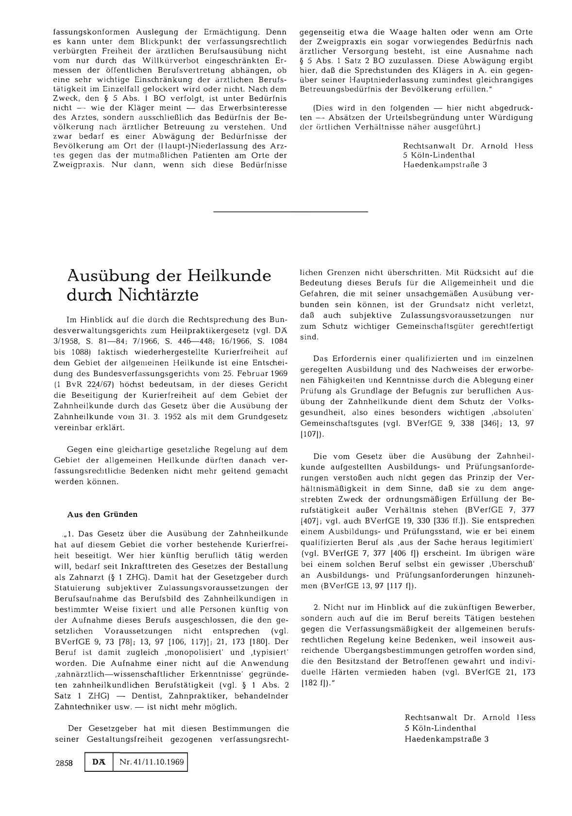 Vorschauseite 1: Ausübung der Heilkunde durch Nichtärzte