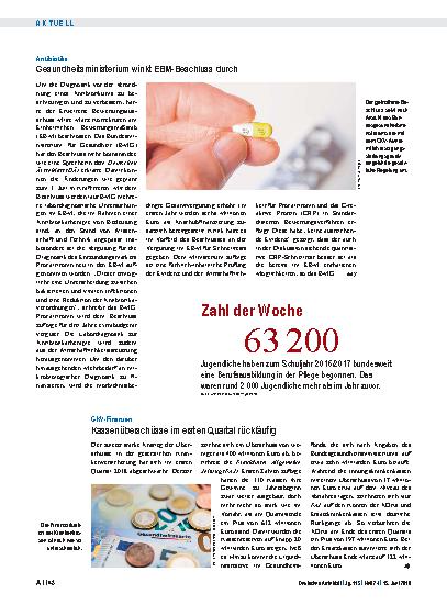 Vorschauseite 1: Antibiotika: Gesundheitsministerium winkt EBM-Beschluss durch