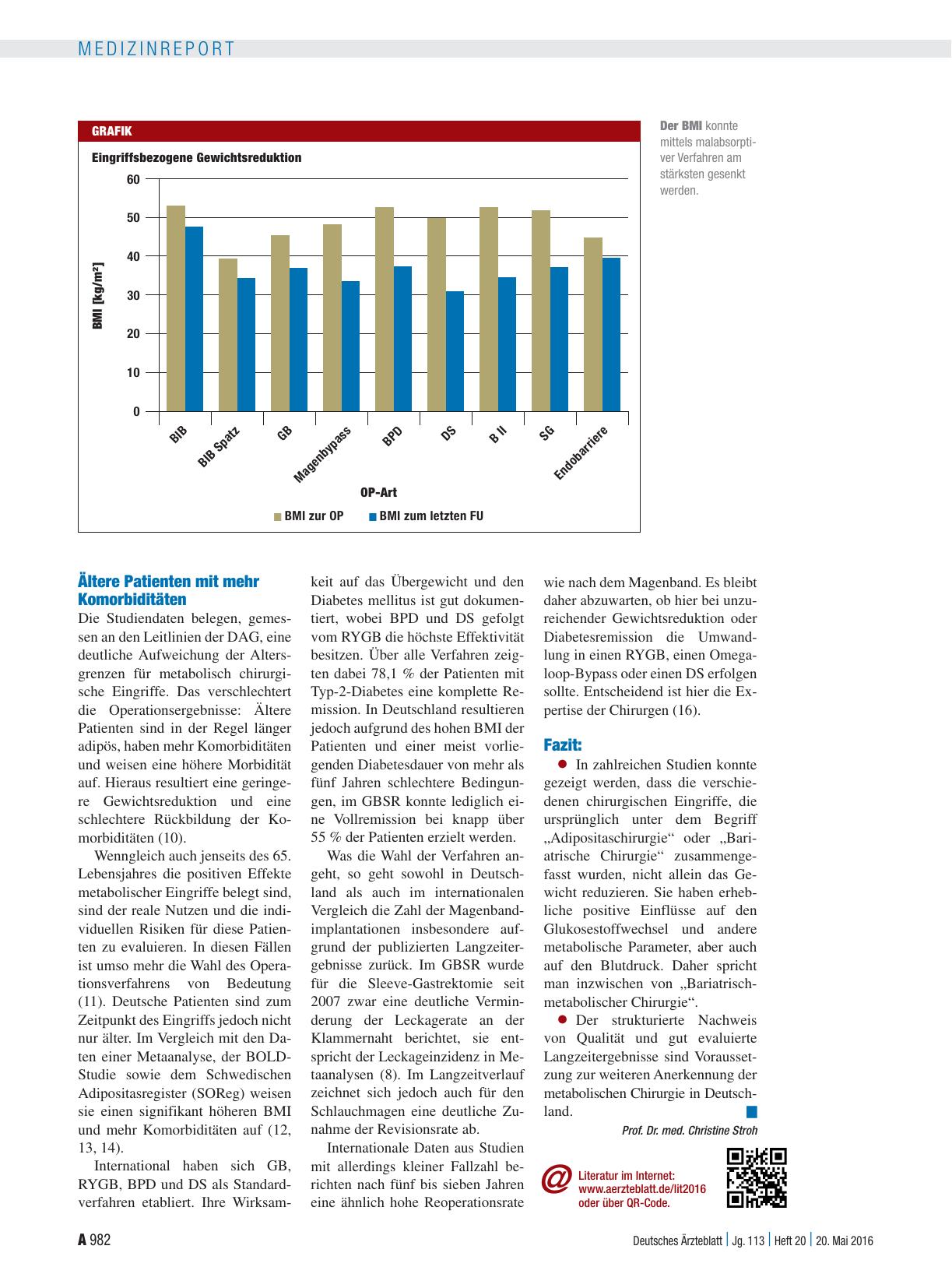 Vorschauseite 3: Bariatrische Chirurgie: Magenbypass bevorzugte Operation