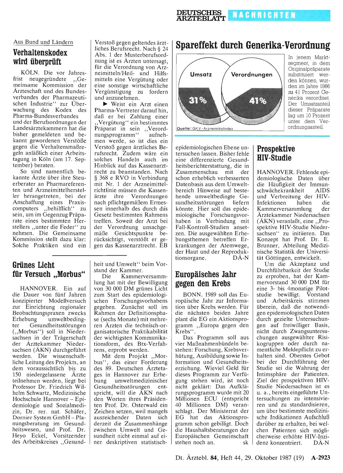 Vorschauseite 1: Grünes Licht für Versuch „Morbus“