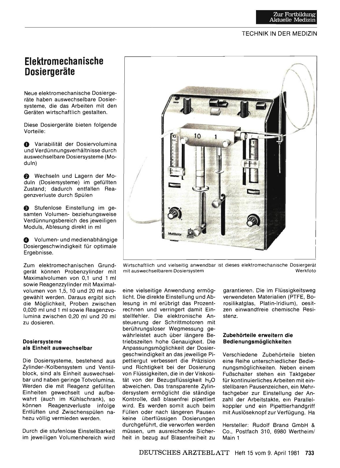 Vorschauseite 1: Elektromechanische Dosiergeräte