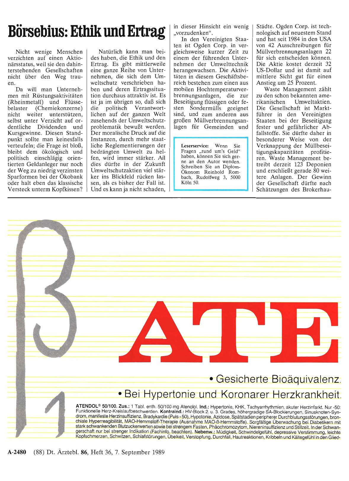 Vorschauseite 1: Börsebius: Ethik und Ertrag