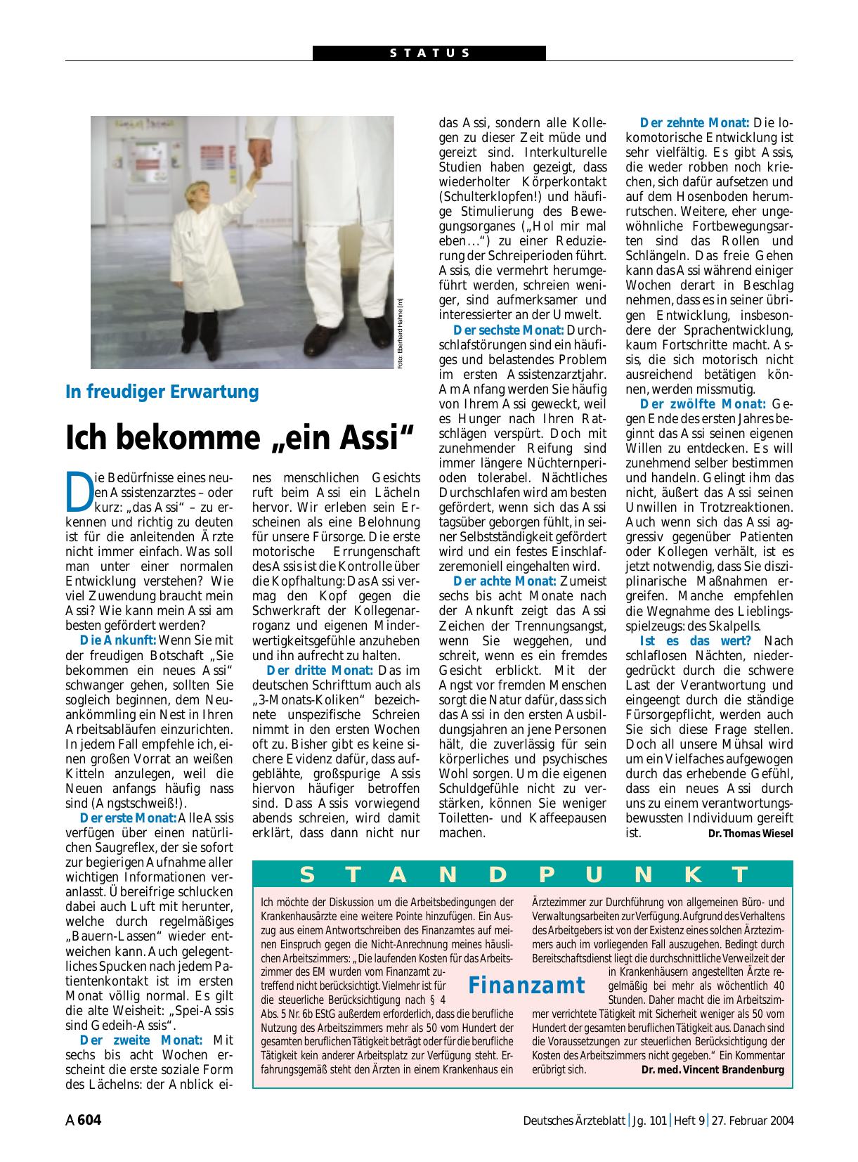 Vorschauseite 1: Standpunkt: Finanzamt