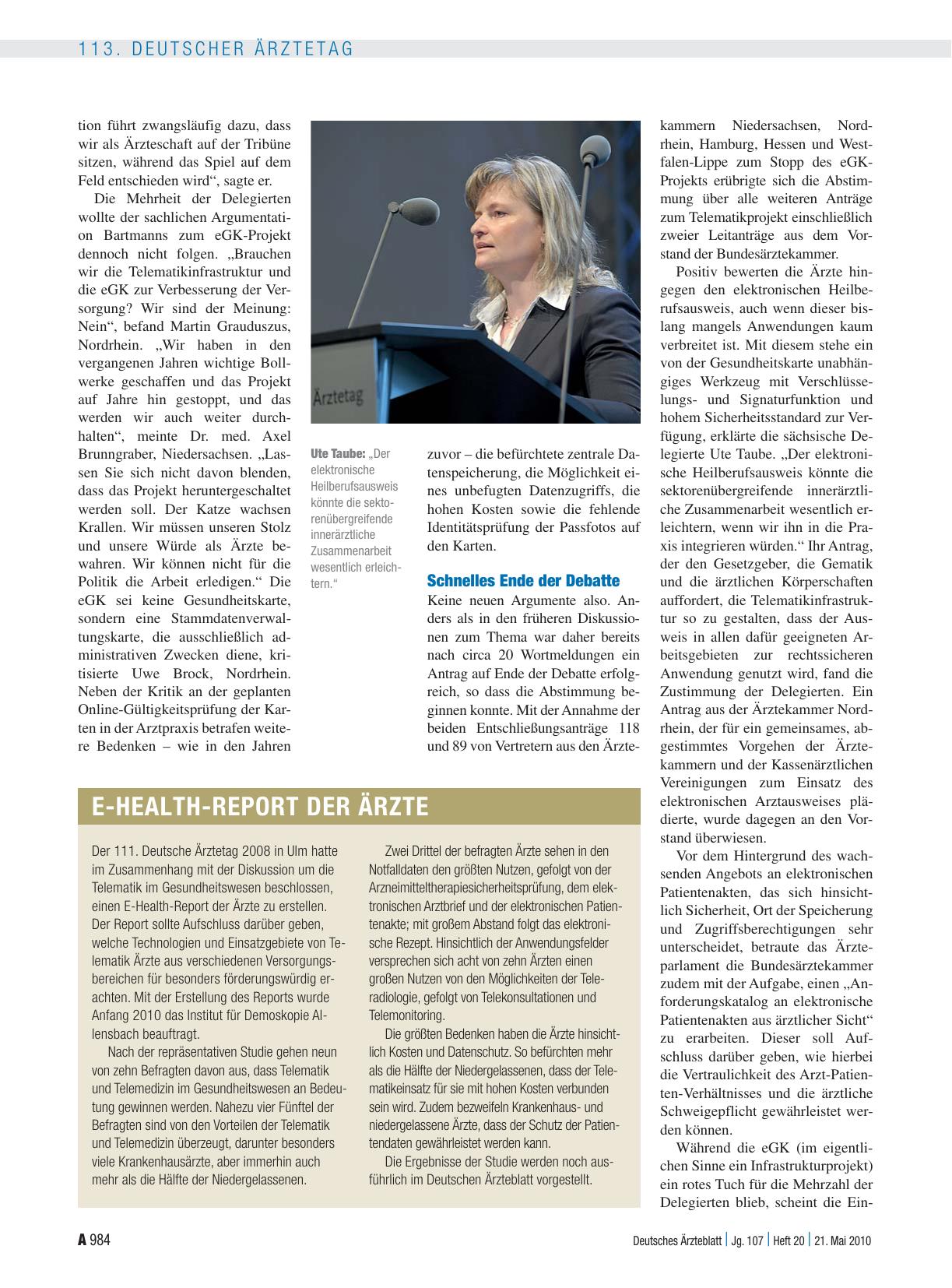 Vorschauseite 3: Telemedizin und Telematikinfrastruktur: Auf der Zuschauertribüne