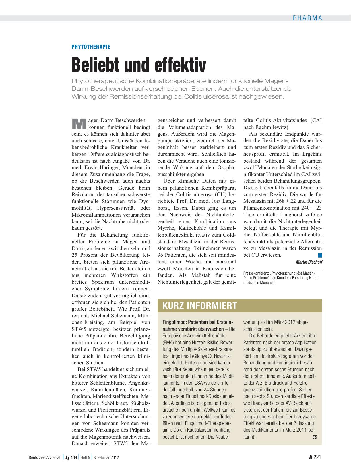 Vorschauseite 1: Phytotherapie: Beliebt und effektiv