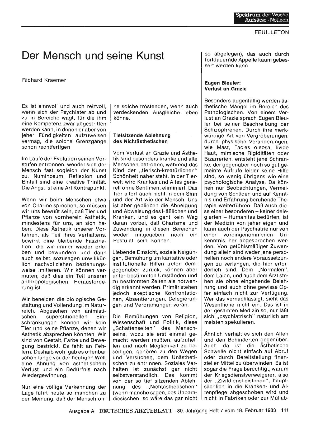 Vorschauseite 1: Der Mensch und seine Kunst