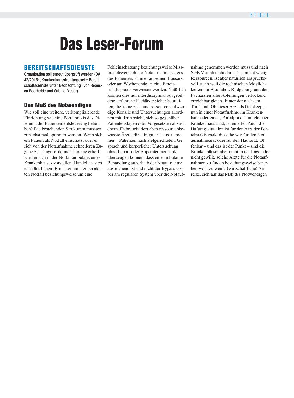Vorschauseite 1: Bereitschaftsdienste: Das Maß des Notwendigen