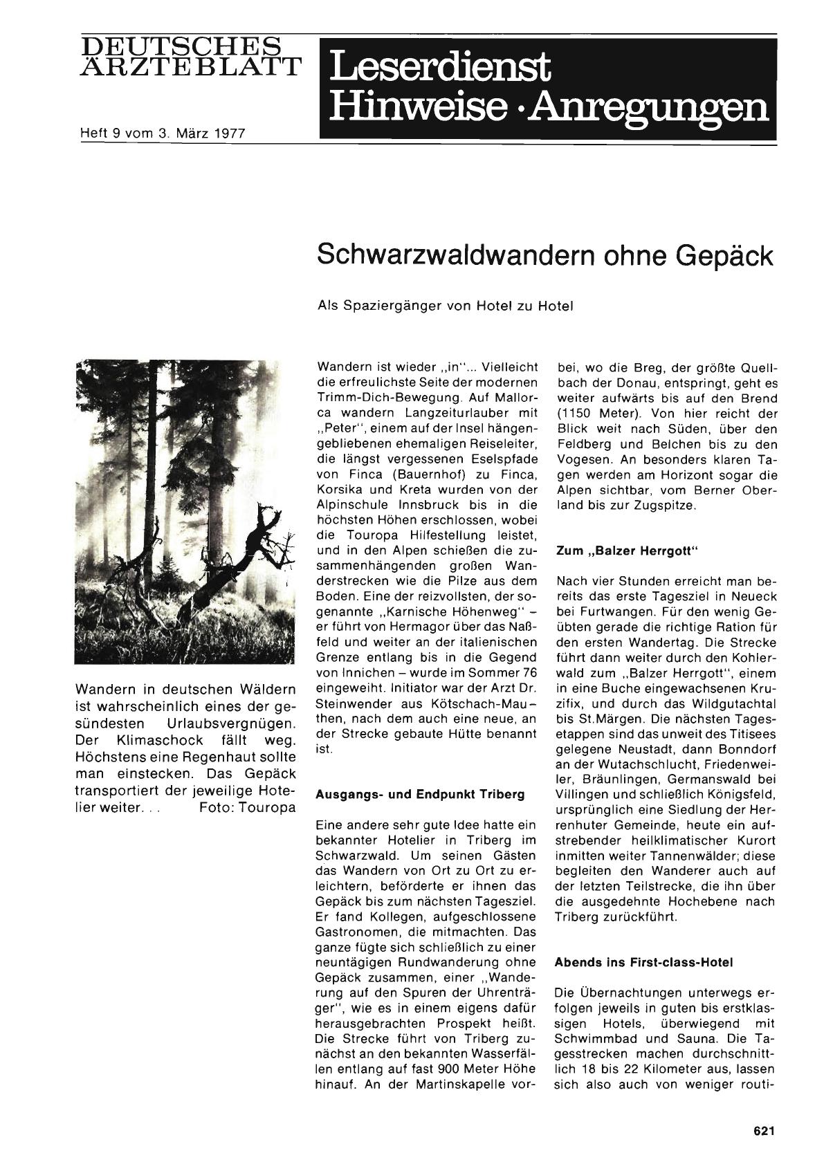 Vorschauseite 1: Schwarzwaldwandern ohne Gepäck