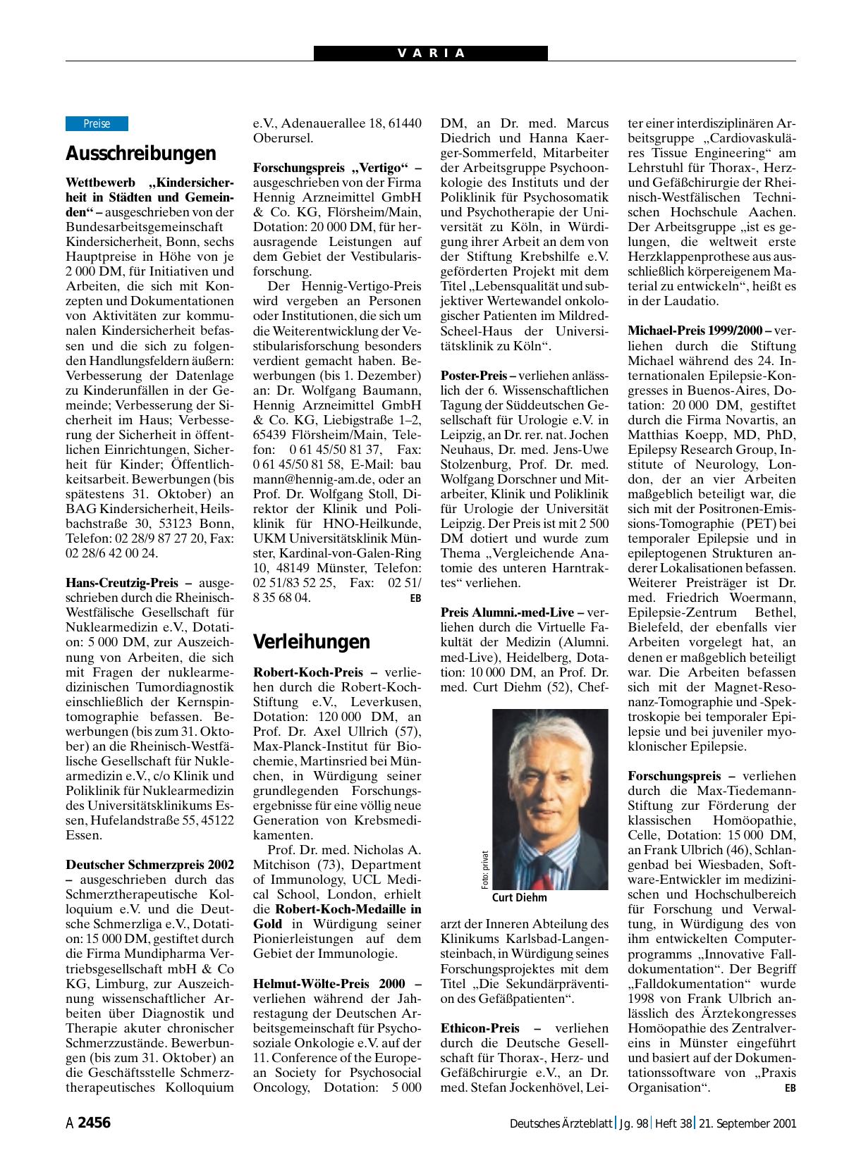 Vorschauseite 1: Ausschreibungen