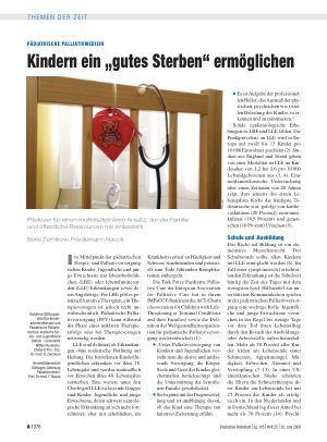 Vorschauseite 1: Pädiatrische Palliativmedizin: Kindern ein „gutes Sterben“ ermöglichen