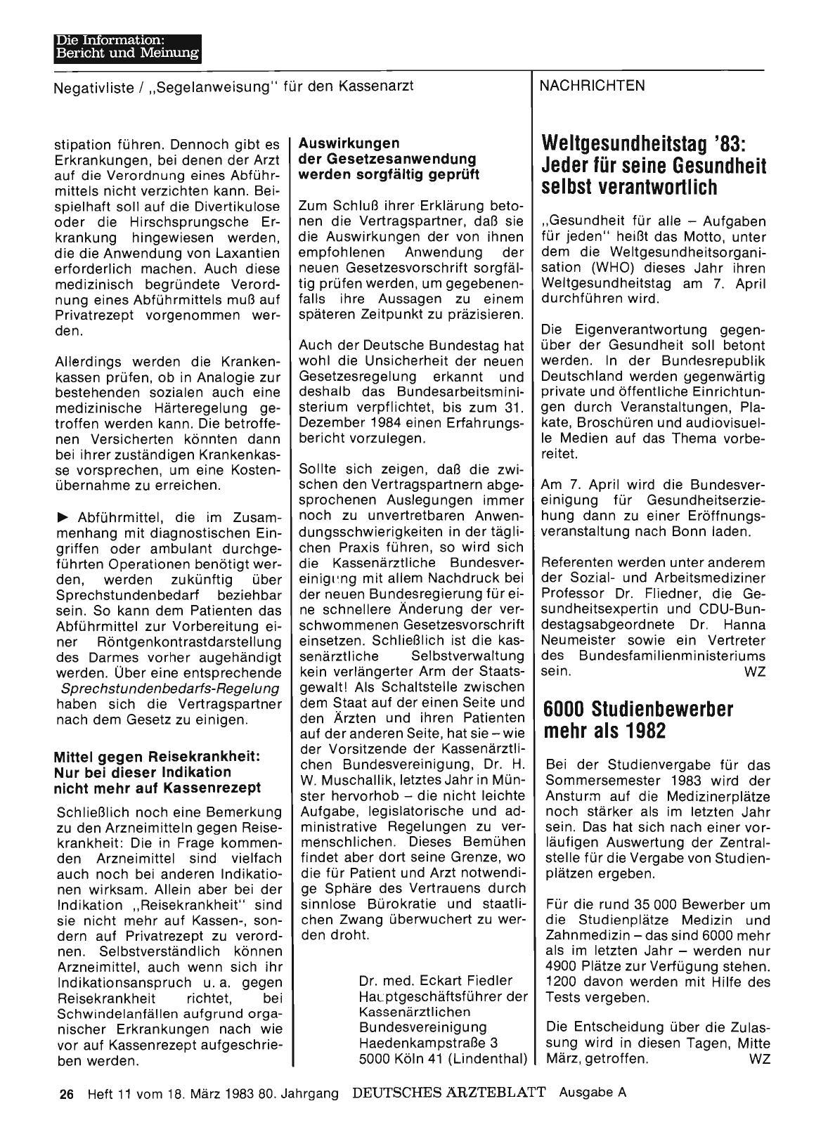 Vorschauseite 1: 6000 Studienbewerber mehr als 1982