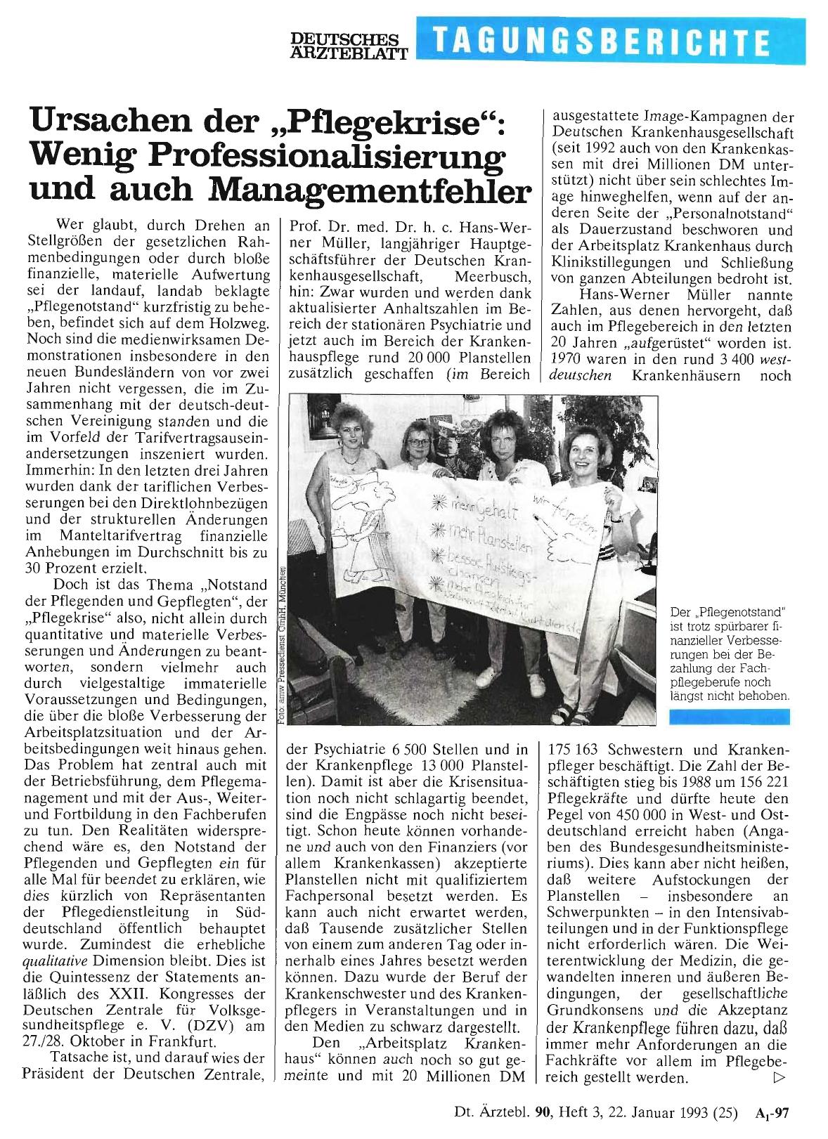Vorschauseite 1: Ursachen der „Pflegekrise“: Wenig Professionalisierung und auch Managementfehler