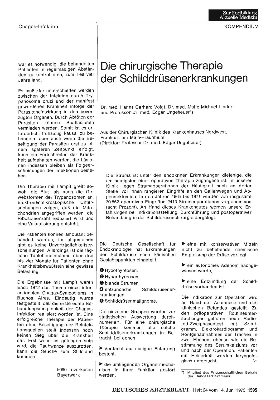 Vorschauseite 1: Die chirurgische Therapie der Schilddrüsenerkrankungen