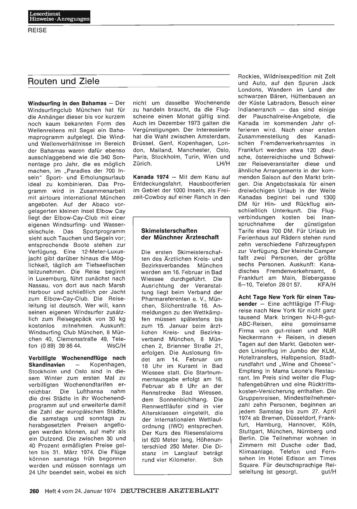 Vorschauseite 1: Routen und Ziele
