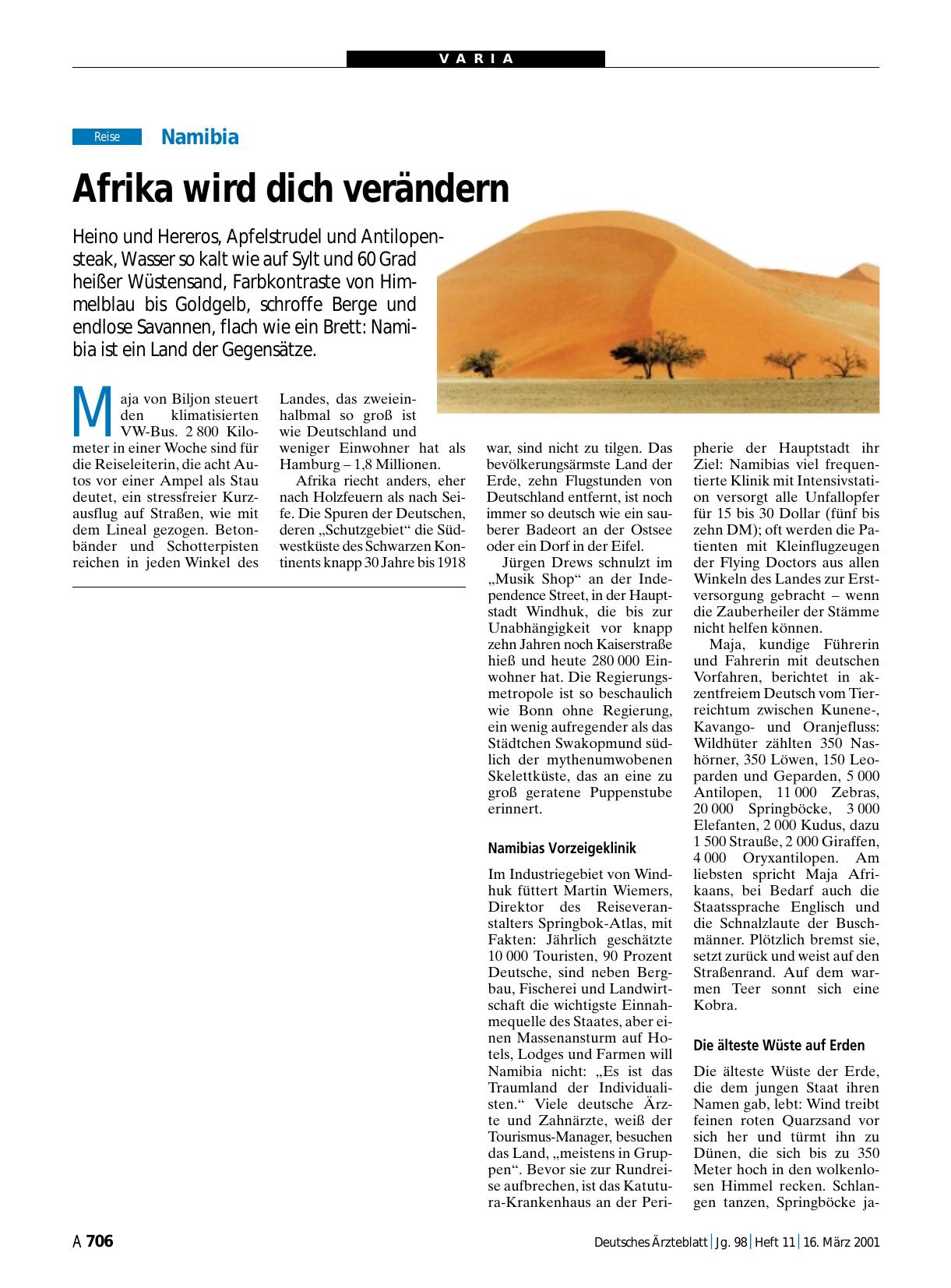 Vorschauseite 1: Namibia: Afrika wird dich verändern