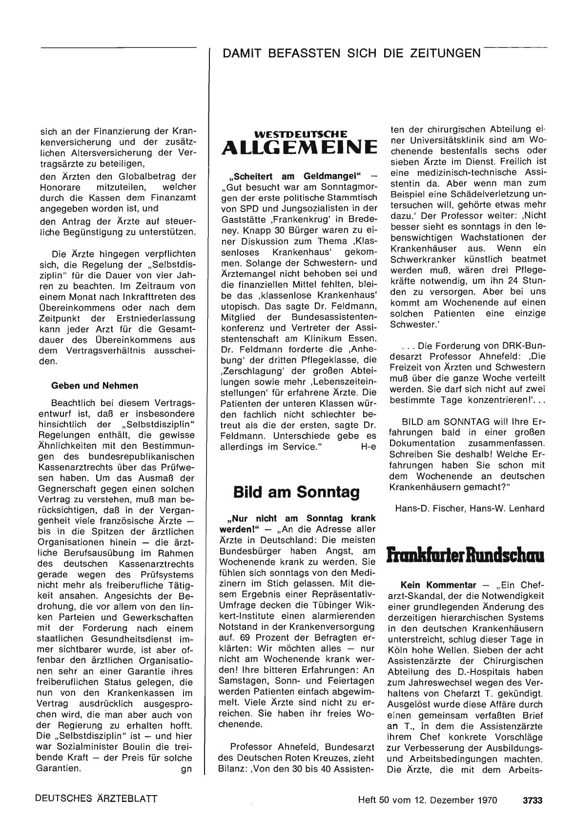 Vorschauseite 1: „Nur nicht am Sonntag krank werden! "