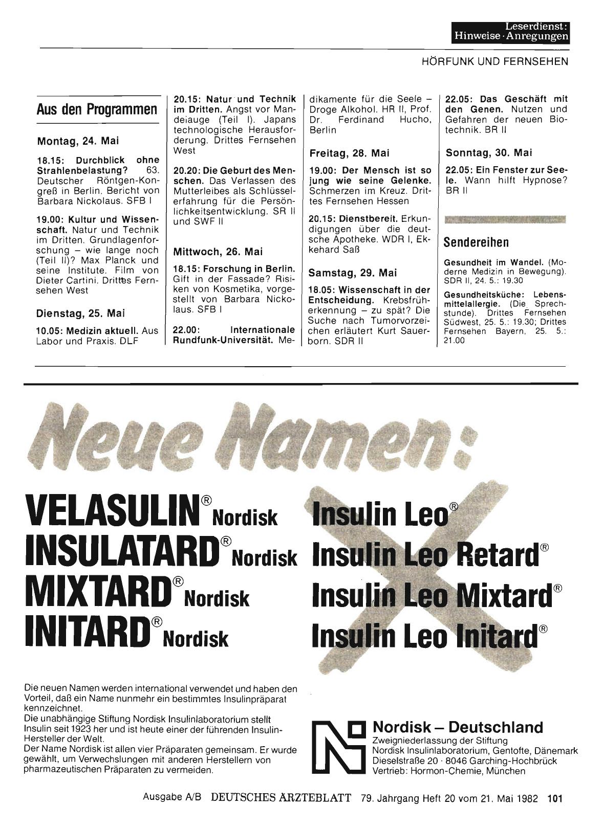 Vorschauseite 1: Aus den Programmen