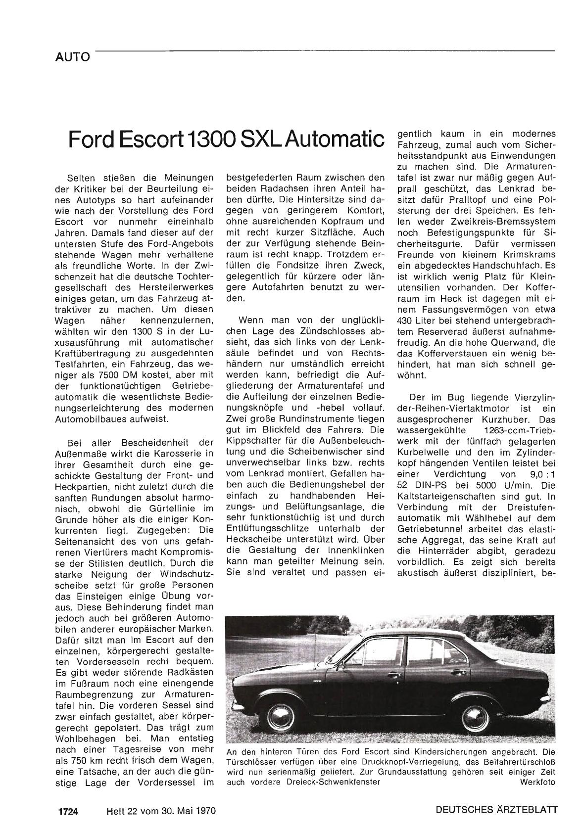 Vorschauseite 1: Ford Escort 1300 SXL Automatic