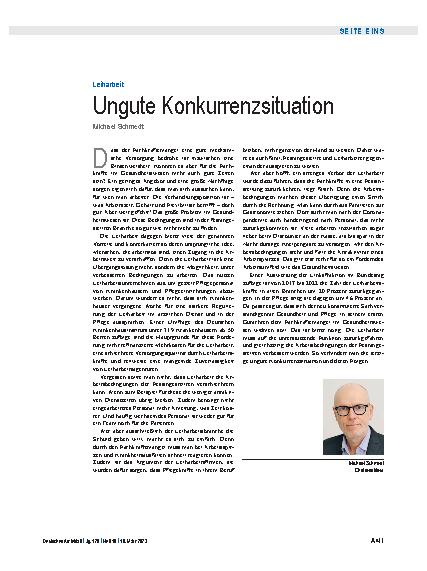 Vorschauseite 1: Leiharbeit: Ungute Konkurrenzsituation