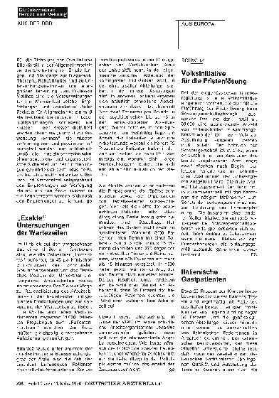 Vorschauseite 1: Schweiz: Volksinitiative für die Fristenlösung