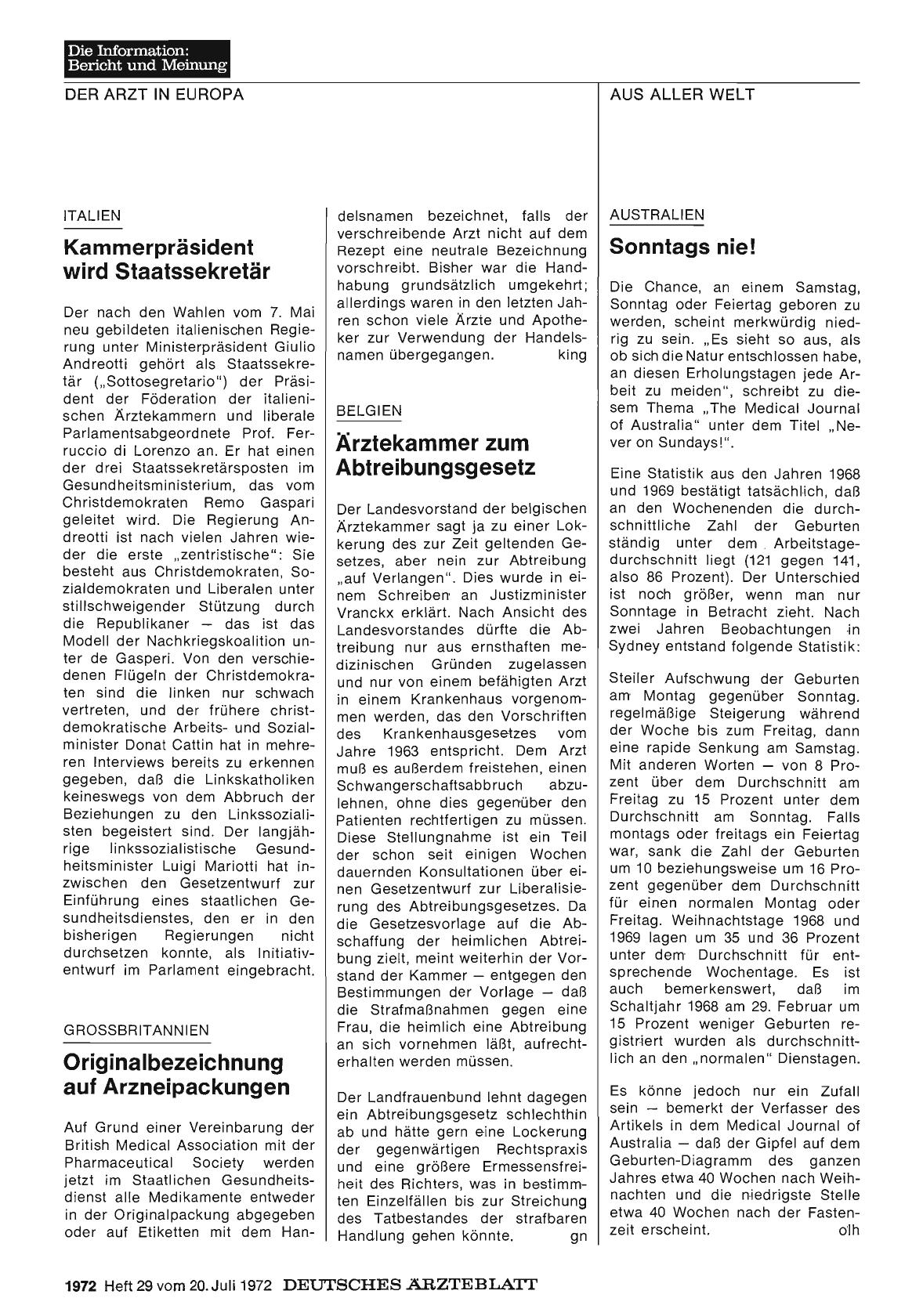 Vorschauseite 1: Italien: Kammerpräsident wird Staatssekretär