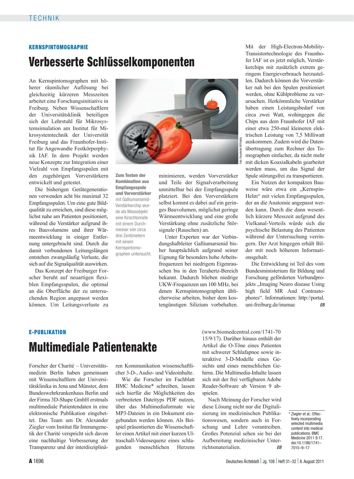 Vorschauseite 1: E-Publikation: Multimediale Patientenakte