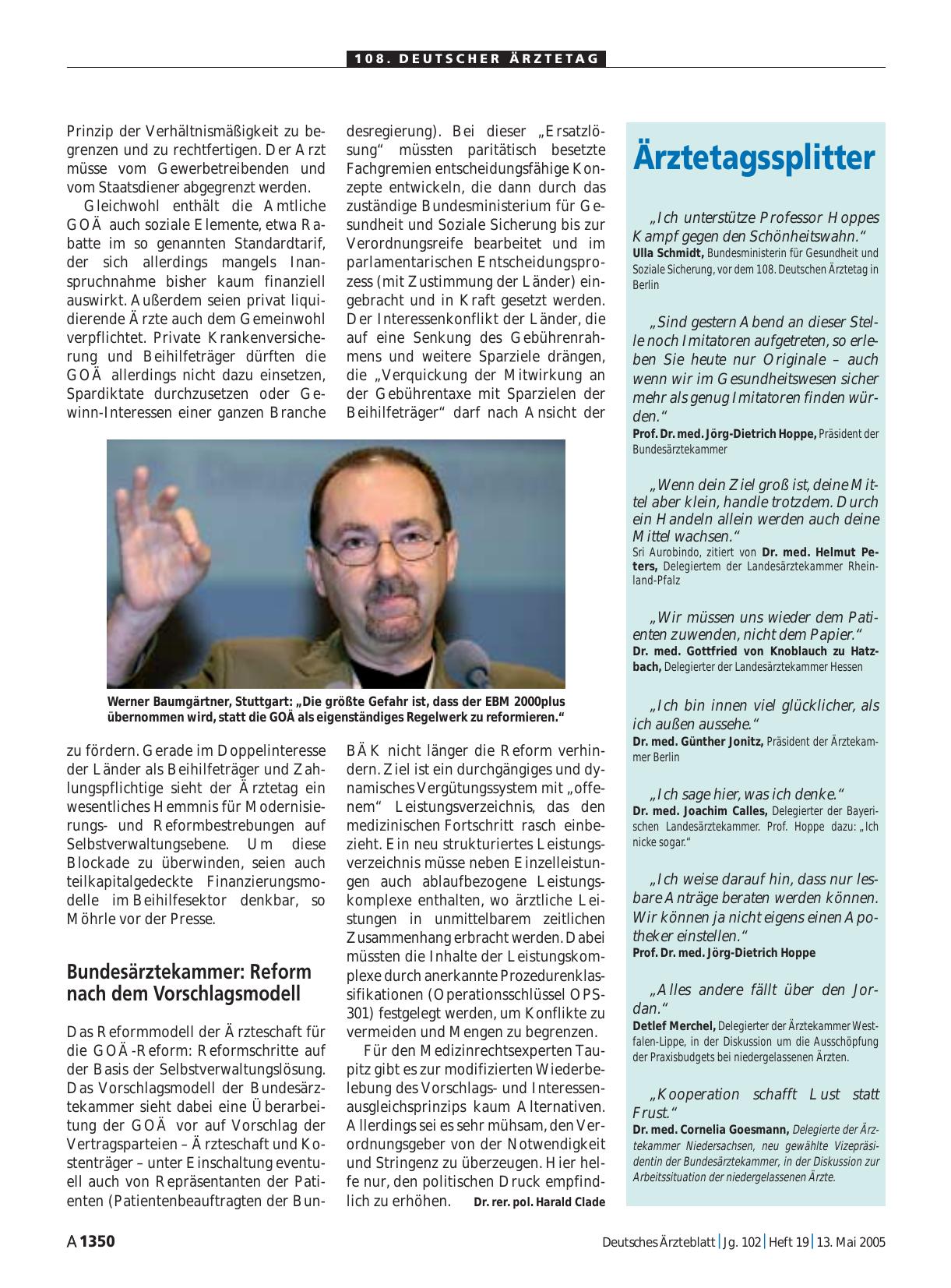 Vorschauseite 1: Ärztetagssplitter