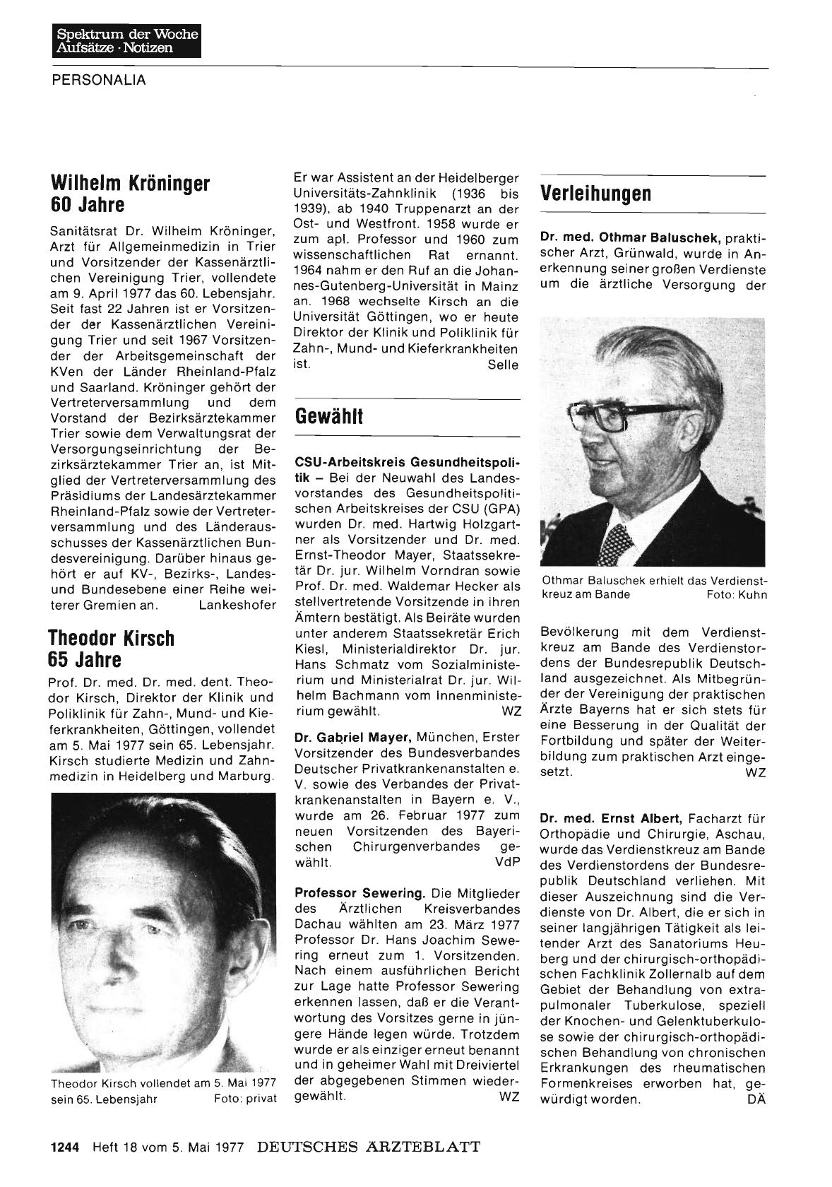 Vorschauseite 1: Verleihungen