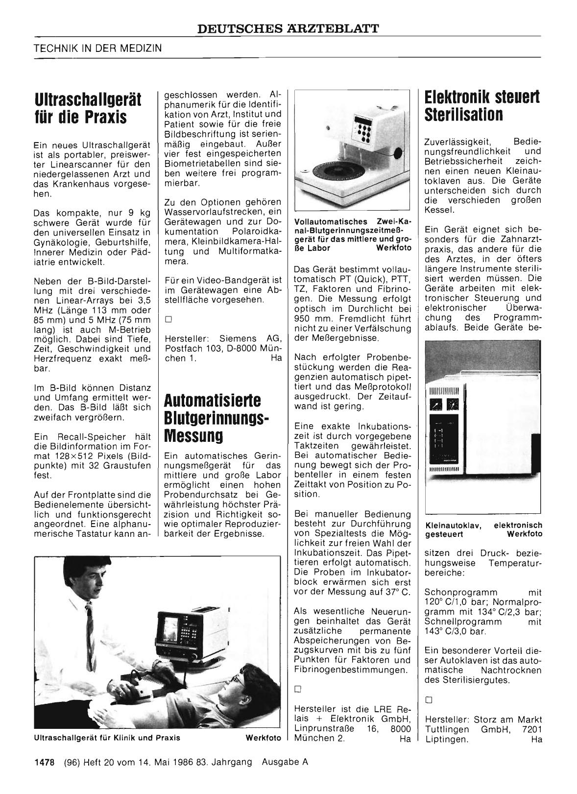 Vorschauseite 1: Elektronik steuert Sterilisation