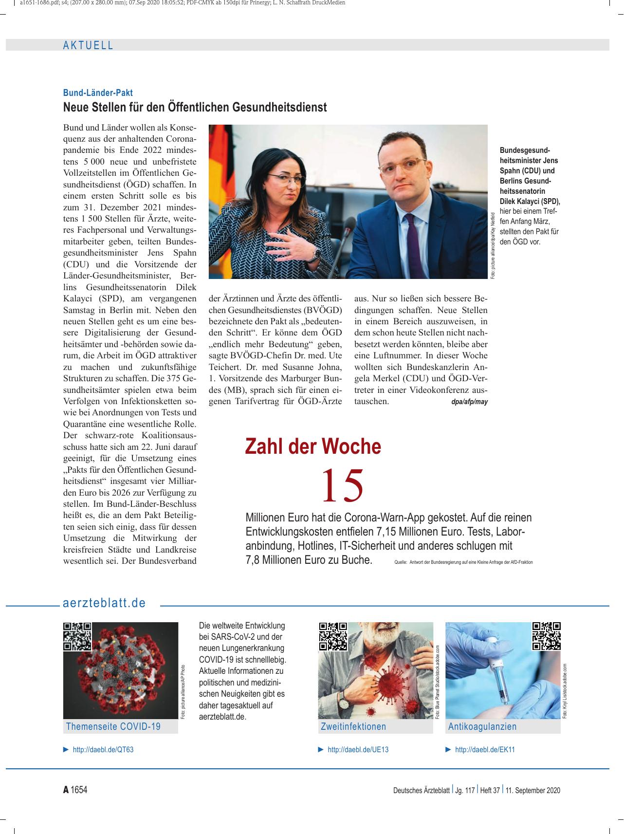 Vorschauseite 1: Zahl der Woche 15