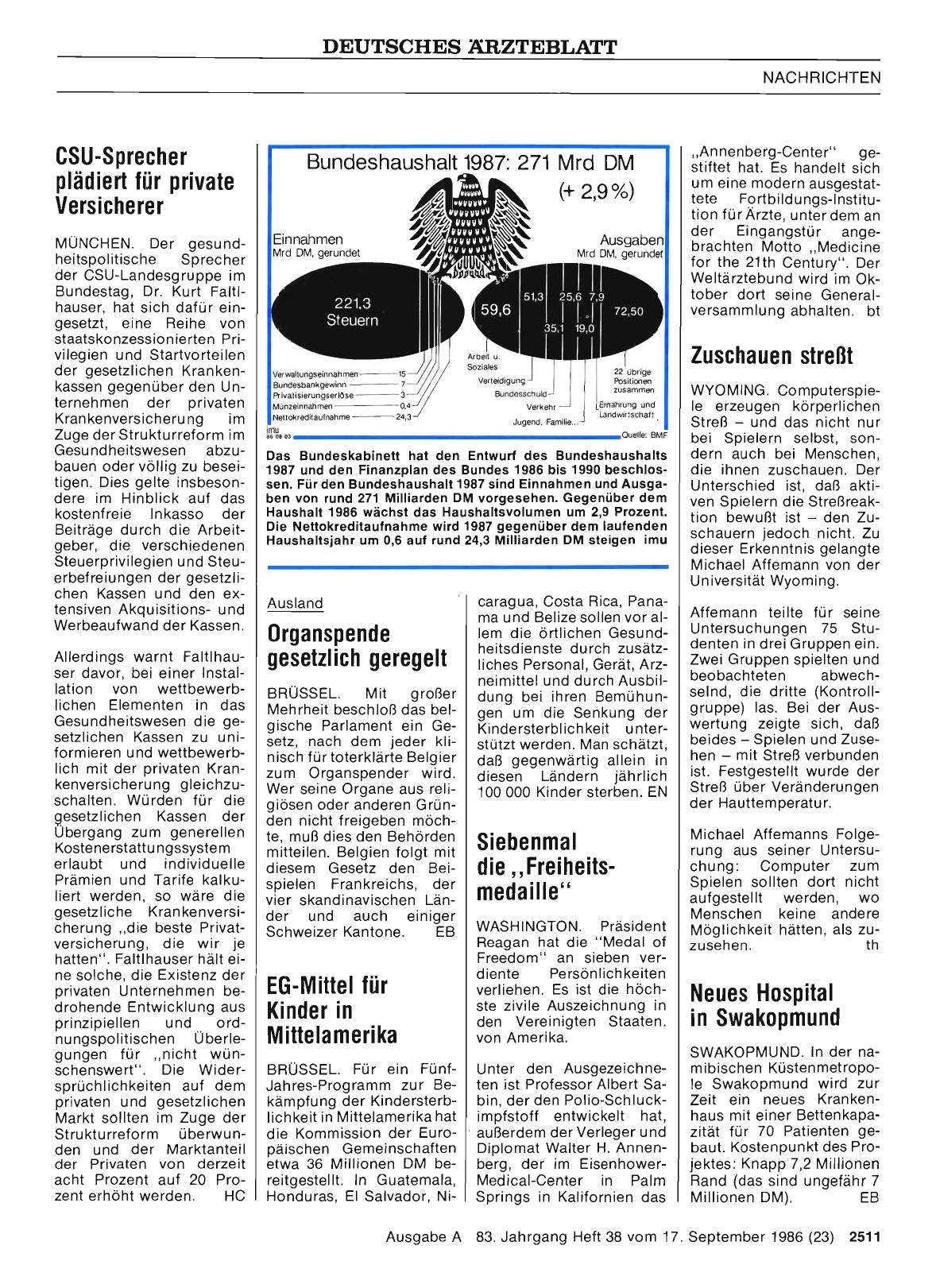 Vorschauseite 1: Siebenmal die „Freiheitsmedaille“