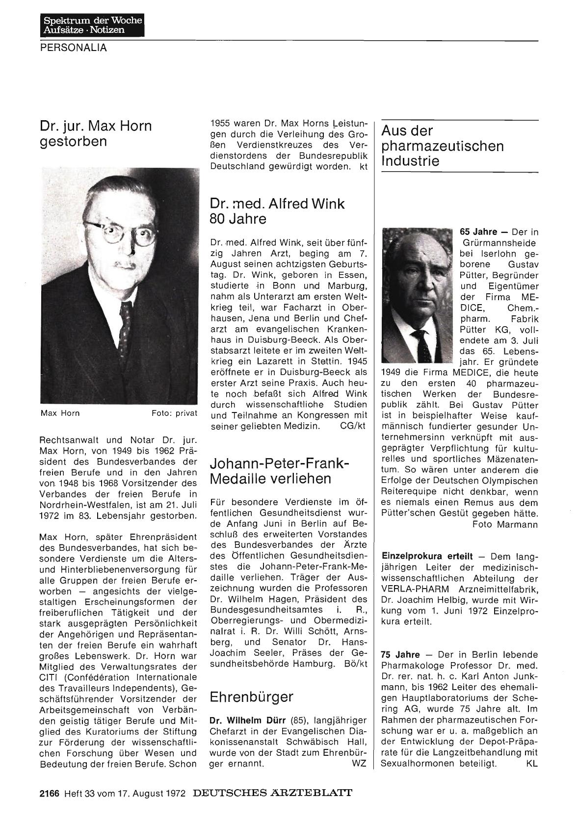 Vorschauseite 1: Ehrenbürger