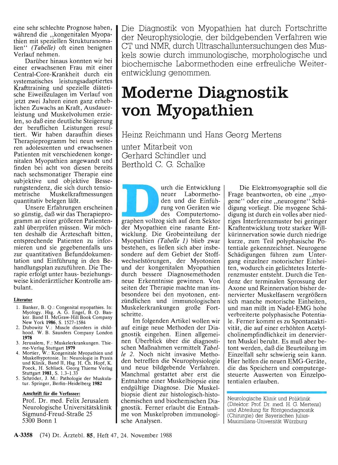 Vorschauseite 1: Moderne Diagnostik von Myopathien