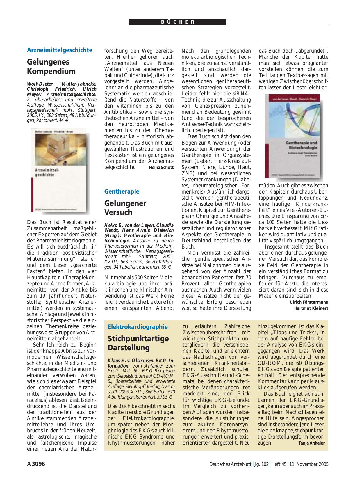 Vorschauseite 1: Arzneimittelgeschichte